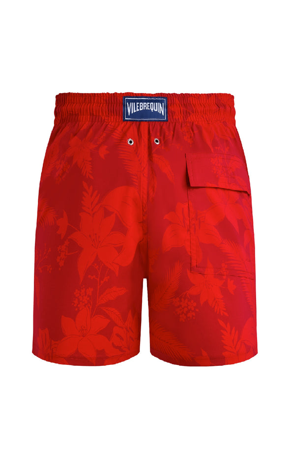 VILEBREQUIN Men Long  Stretch Swim Shorts Flower Power