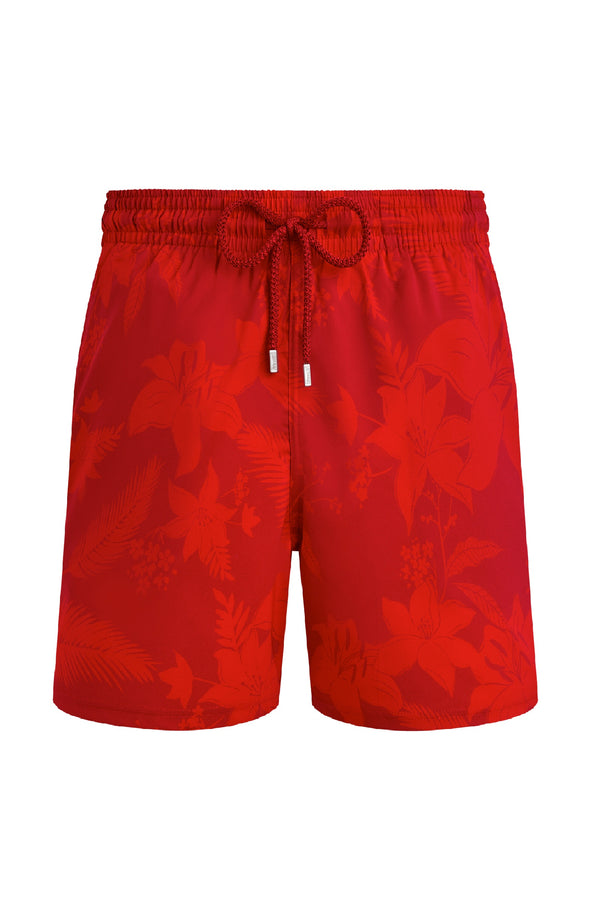 VILEBREQUIN Men Long  Stretch Swim Shorts Flower Power