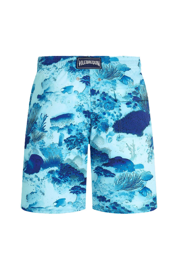 VILEBREQUIN Men Long Stretch Swim Shorts Coral Reef
