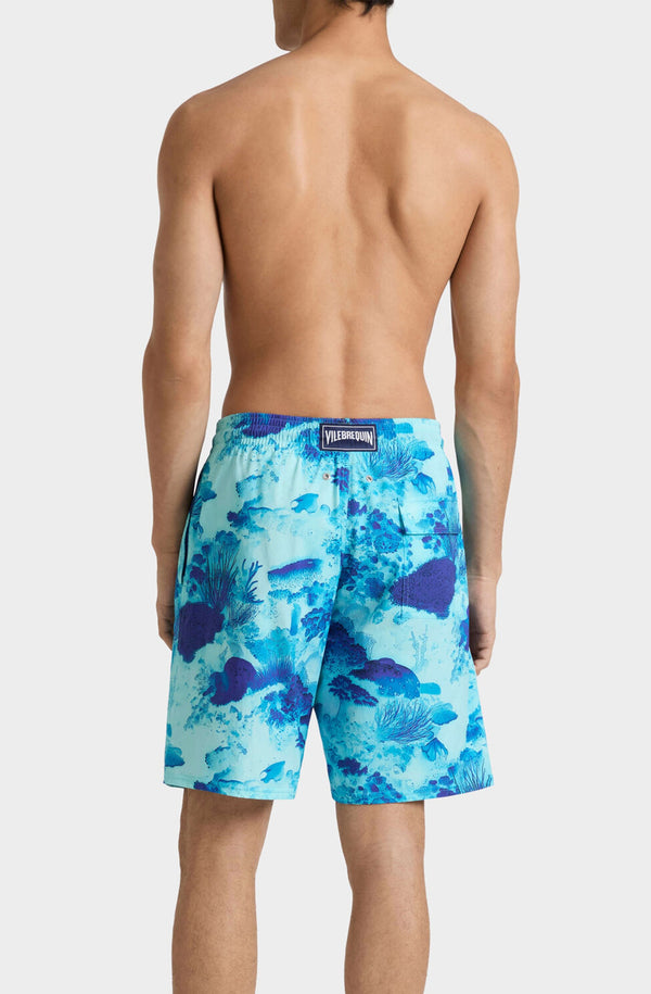 VILEBREQUIN Men Long Stretch Swim Shorts Coral Reef