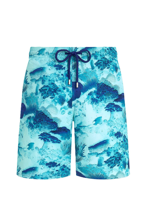 VILEBREQUIN Men Long Stretch Swim Shorts Coral Reef