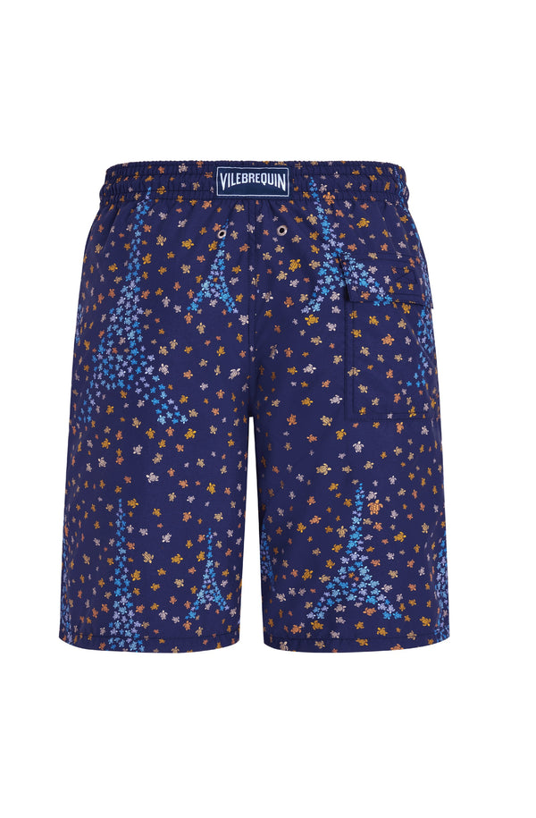 VILEBREQUIN Men Long Swim Shorts Eiffel Turtles