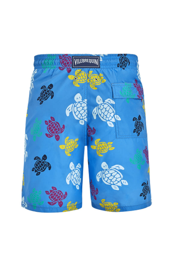 VILEBREQUIN Men Long Swim Shorts Ronde des Tortues Multicolored
