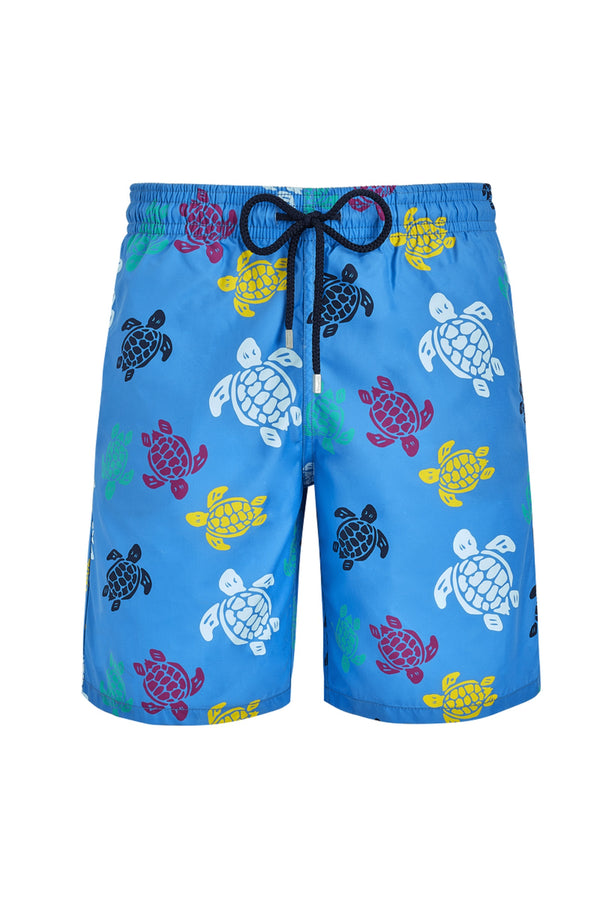 VILEBREQUIN Men Long Swim Shorts Ronde des Tortues Multicolored