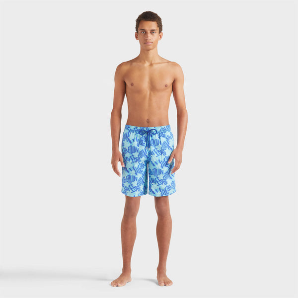 VILEBREQUIN Men Long Swim Shorts Ronde Des Tortues Logo