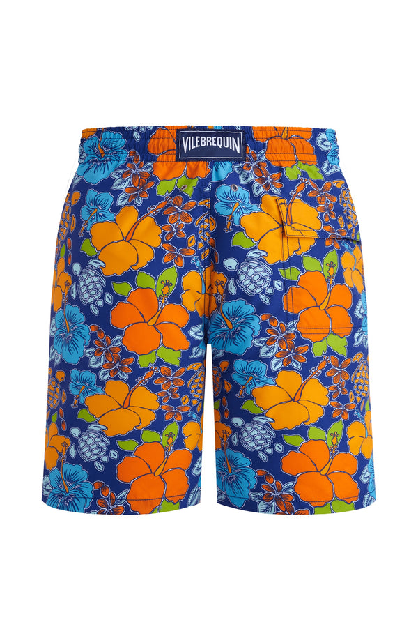 VILEBREQUIN Men Long Swim Shorts Ronde des Tortues Logo