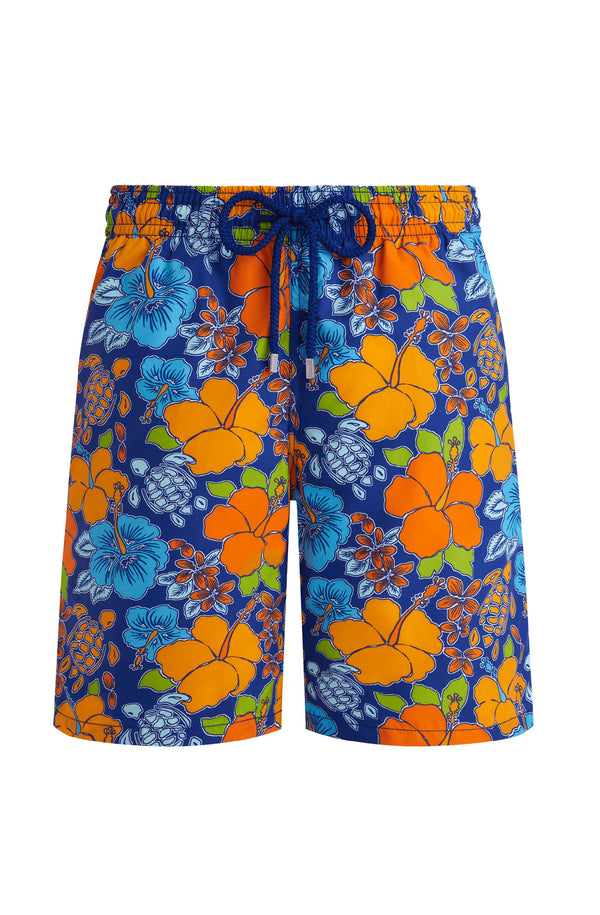 VILEBREQUIN Men Long Swim Shorts Ronde des Tortues Logo
