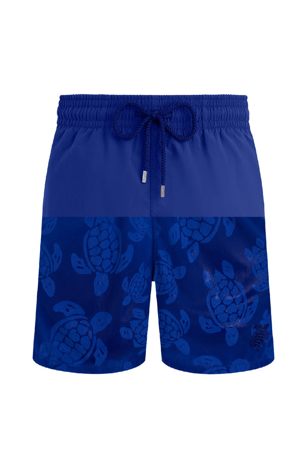 VILEBREQUIN Men Long Swim Shorts Water-Reactive Ronde des Tortues Maxi