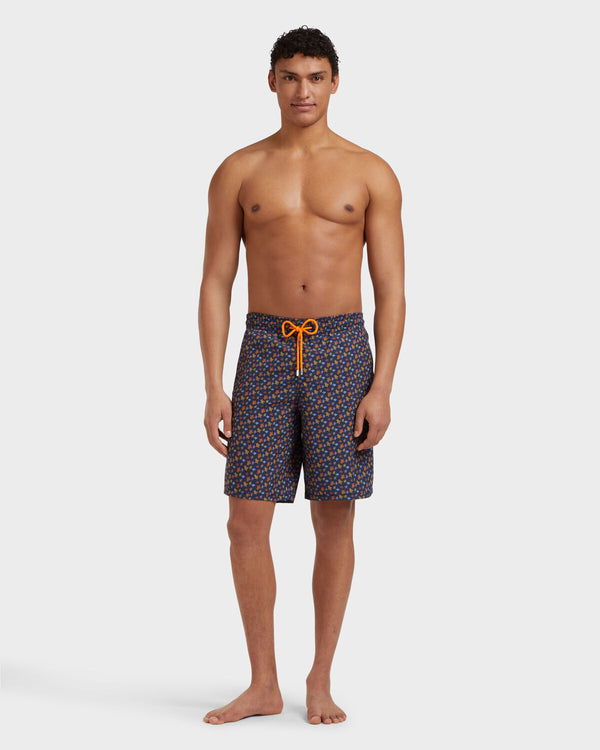 VILEBREQUIN Men Long Ultra-Light and Packable Swim Shorts Micro Ronde Des Tortues
