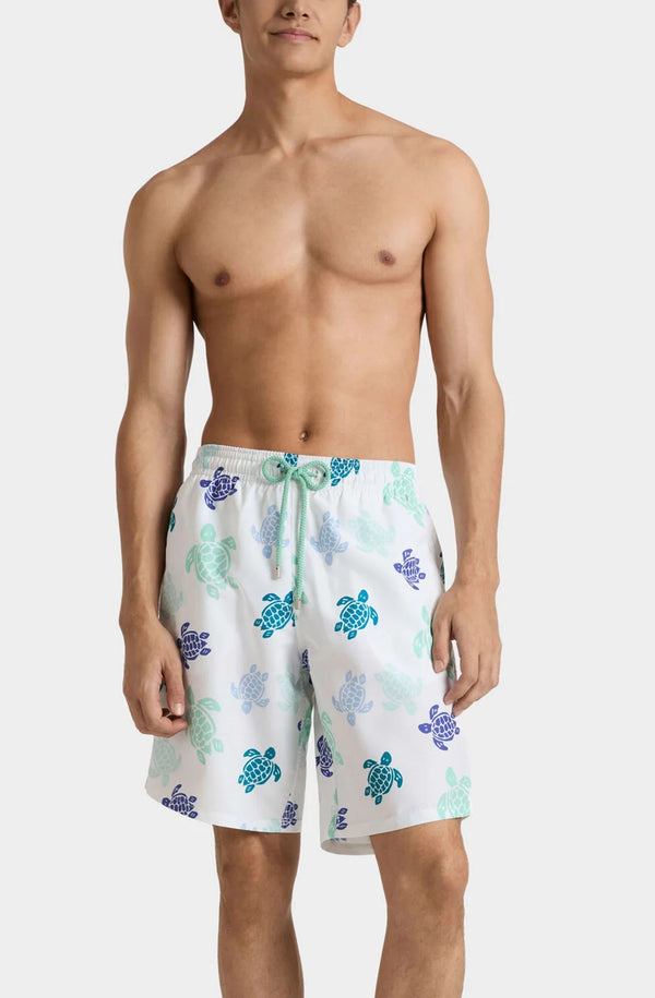 VILEBREQUIN Men Long Swim Shorts Tortues Multicolores
