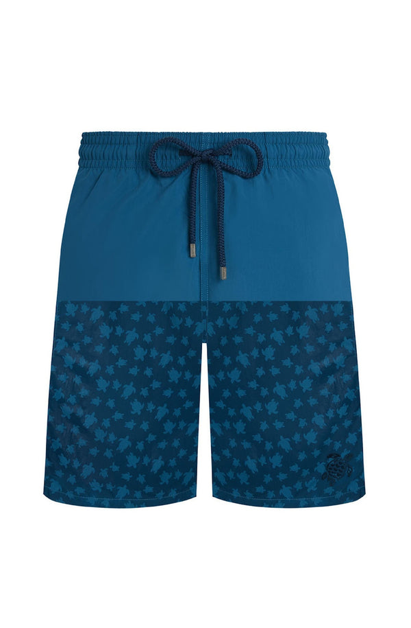 VILEBREQUIN Men Long Swim Shorts Water-reactive Micro Ronde des Tortues