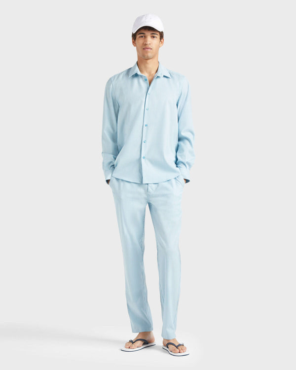 VILEBREQUIN Men Wool Shirt Micro Rayures Tailoring