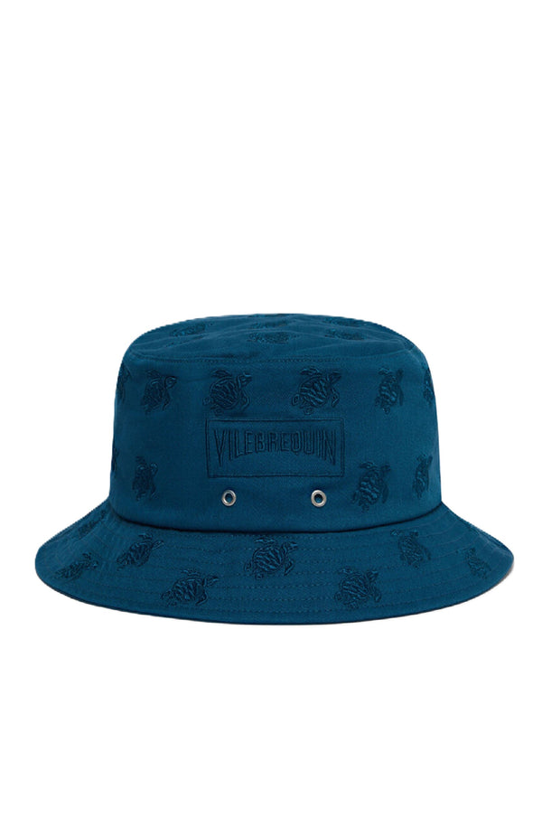 VILEBREQUIN Unisex Embroidered Bucket Hat Turtles All Over