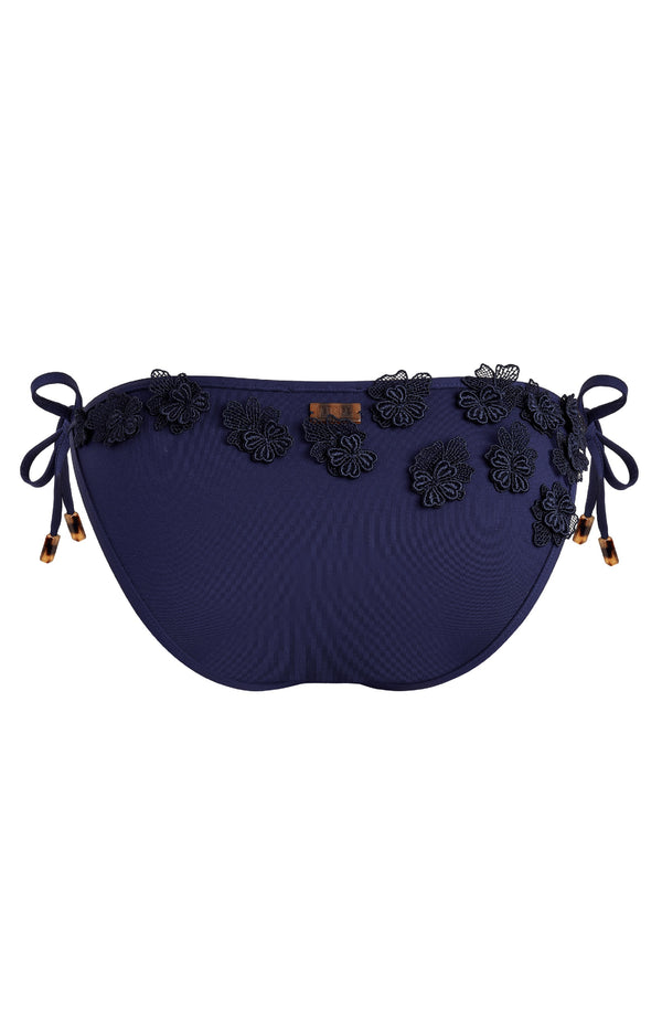 VILEBREQUIN Women Side-Tie Bikini Bottom Embroidered Guipure Florale