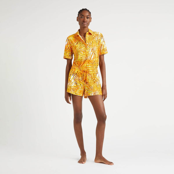 VILEBREQUIN Women Terry Shorts Palm Leaves