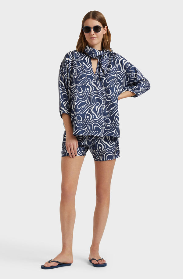 VILEBREQUIN Women Silk Shirt Waves