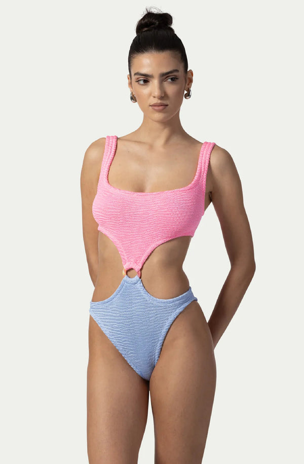 PARAMIDONNA Women Olivia Bubblegum Lavender Trikini One-Piece Swimsuit