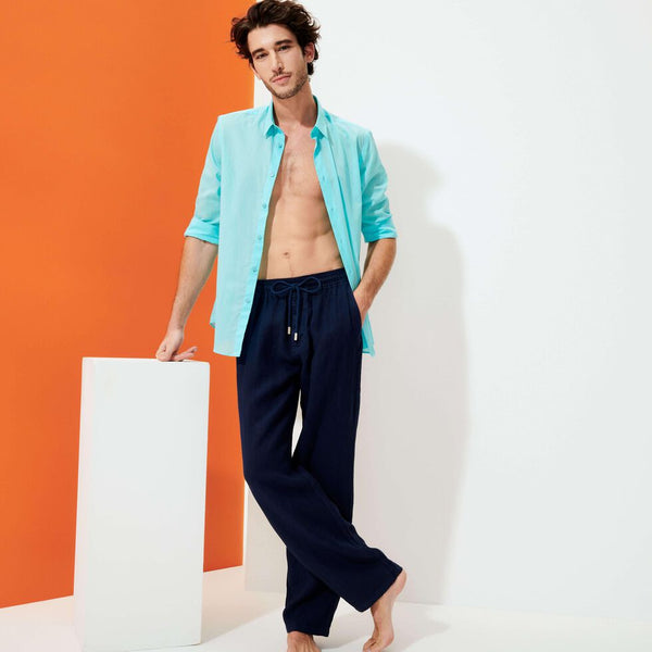 VILEBREQUIN Men Linen Pants Solid