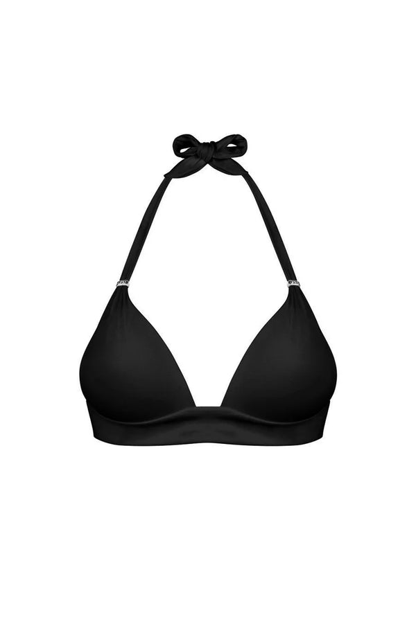 PAIN de SUCRE Women Diva Push-up Top and Diva Knots Black Bikini Bottom