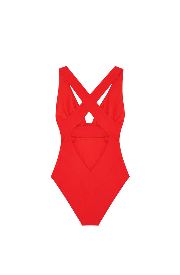 PAIN de SUCRE Women Capri Crossed Racerback Swimsuit