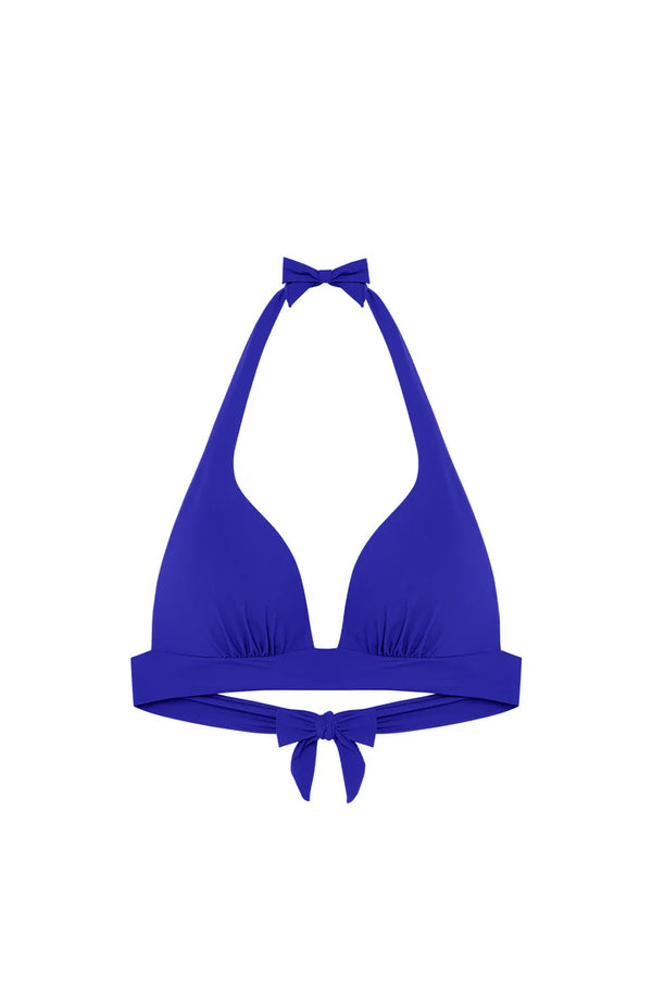PAIN de SUCRE Women Donia Blueberry Push-up Triangle Top and Tobago High-Waisted Bikini Bottom