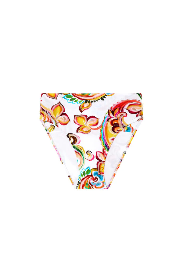 PAIN de SUCRE Women Django Paisley Print Balconette Top and Mishi Mo High-Waisted Paisley Bikini Bottom