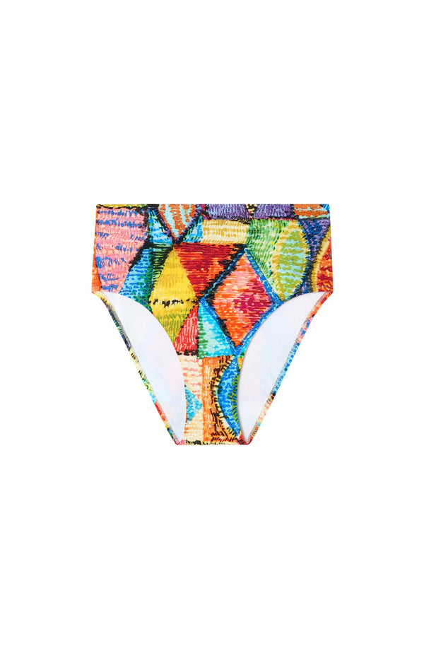 PAIN de SUCRE Women Diva Holi Printed Push-Up Top and Tobago High-Waisted Bikini Bottoms