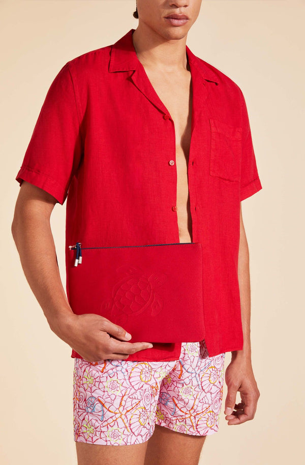 VILEBREQUIN Zipped Beach Pouch Neoprene Turtle