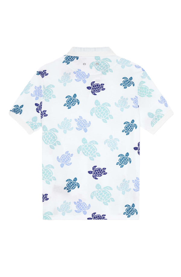 VILEBREQUIN Men Cotton Pique Polo Ronde des Tortues Multicolores