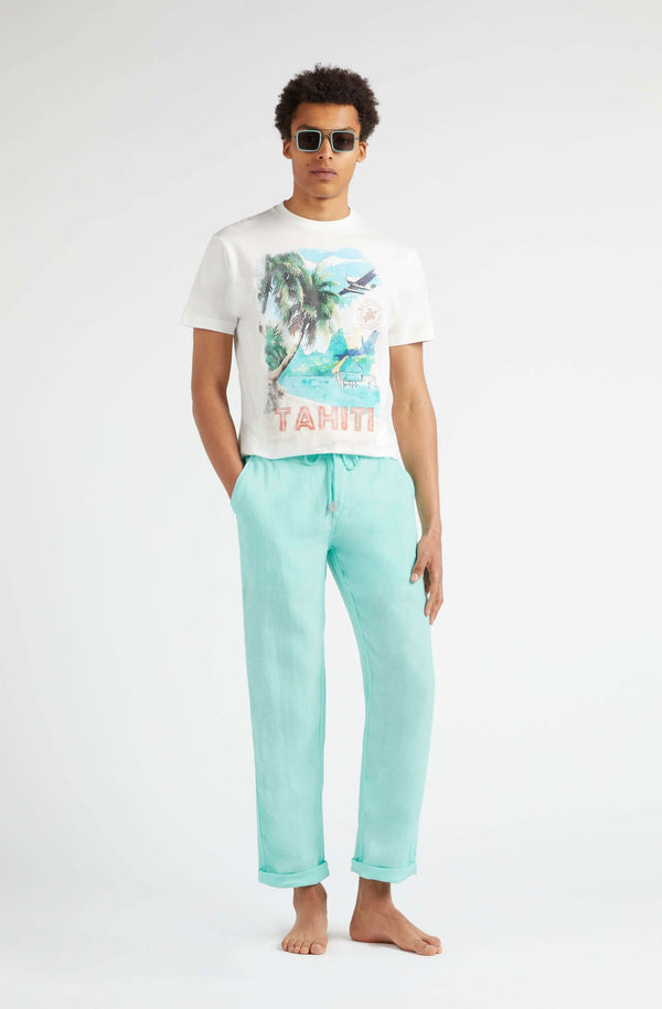 VILEBREQUIN Men Linen Pants Regular Fit Solid