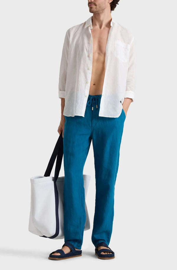 VILEBREQUIN Men Linen Pants Regular Fit Solid