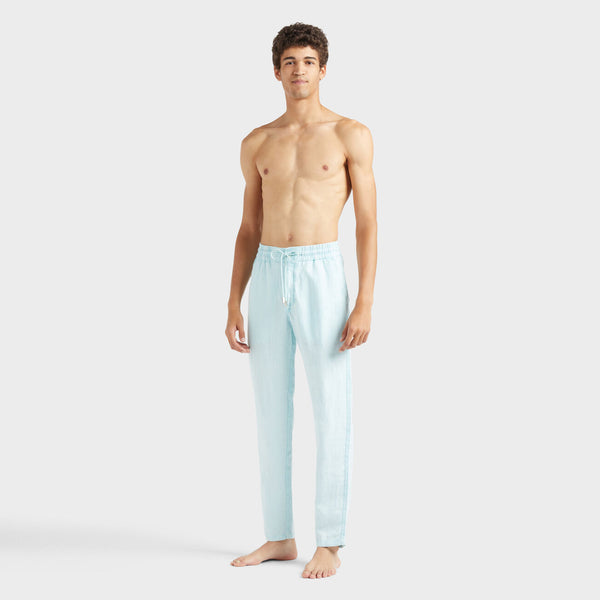 VILEBREQUIN Men Linen Pants Regular Fit Natural Dye