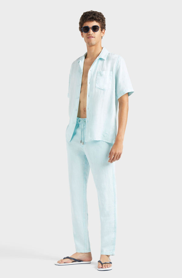 VILEBREQUIN Men Linen Pants Regular Fit Natural Dye