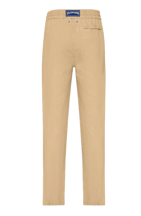 VILEBREQUIN Men Linen Pants Regular Fit Natural Dye
