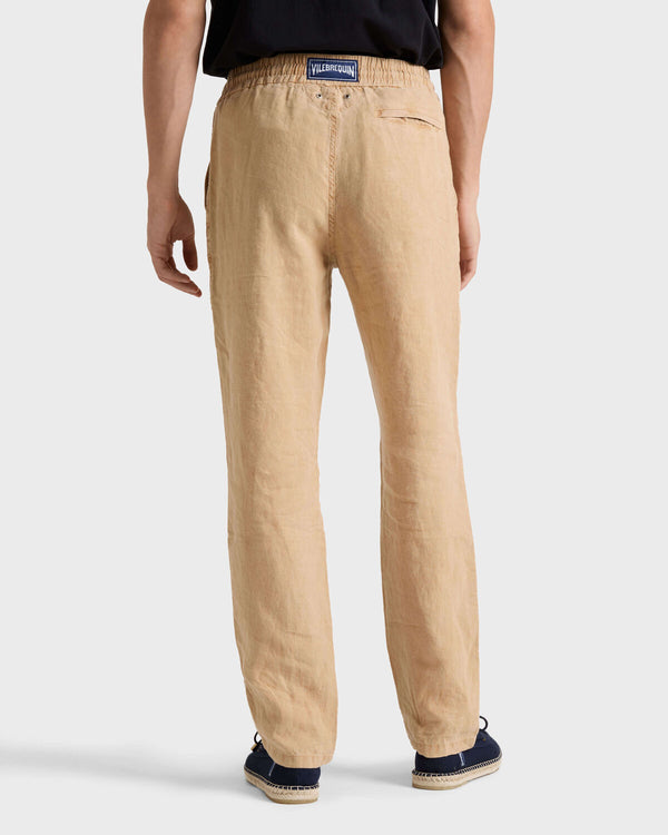 VILEBREQUIN Men Linen Pants Regular Fit Natural Dye