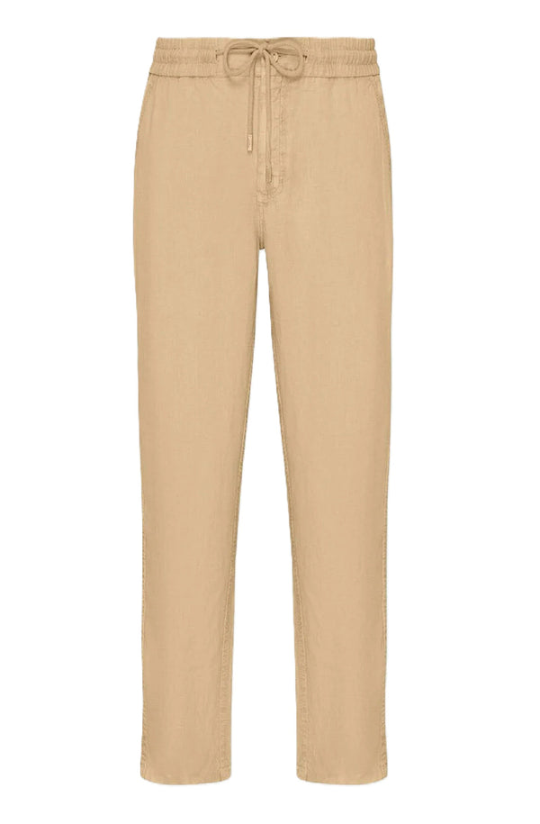 VILEBREQUIN Men Linen Pants Regular Fit Natural Dye