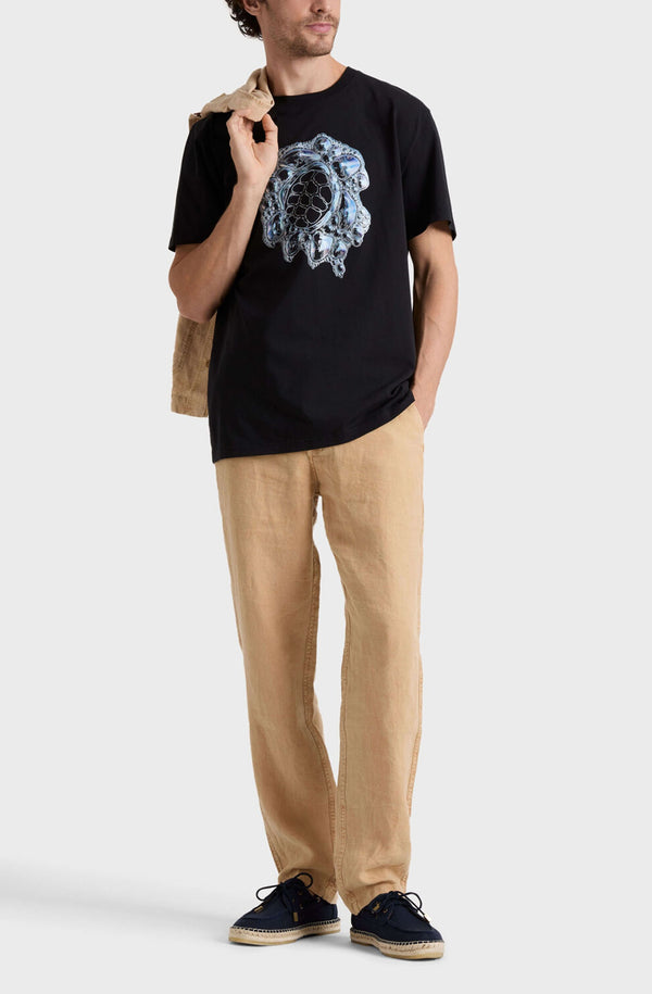 VILEBREQUIN Men Linen Pants Regular Fit Natural Dye