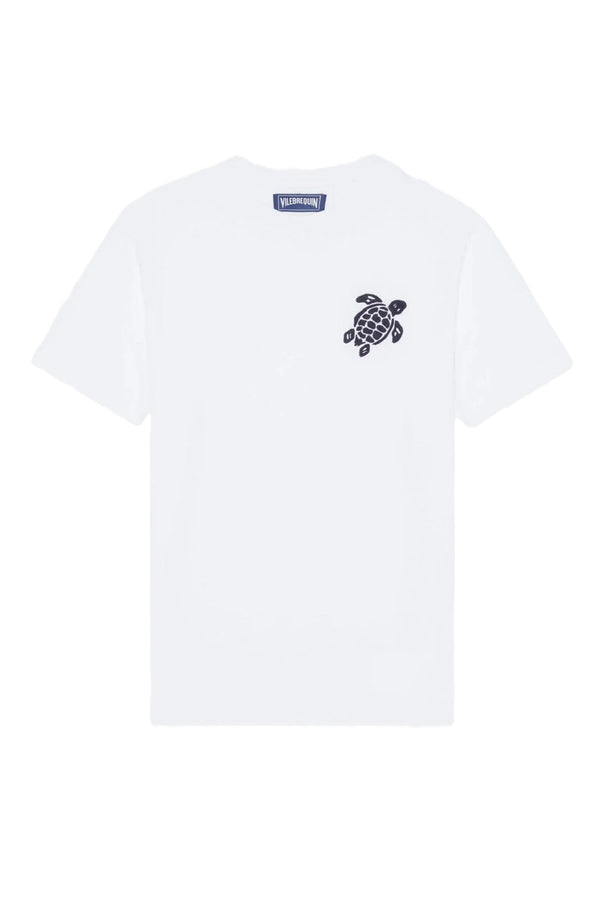 VILEBREQUIN Men Organic Cotton T-Shirt Big Turtle Embroidery