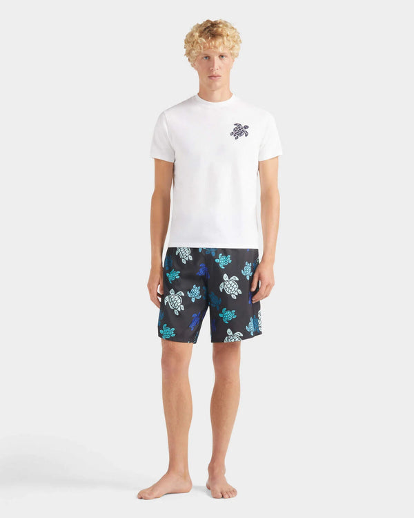 VILEBREQUIN Men Organic Cotton T-Shirt Big Turtle Embroidery