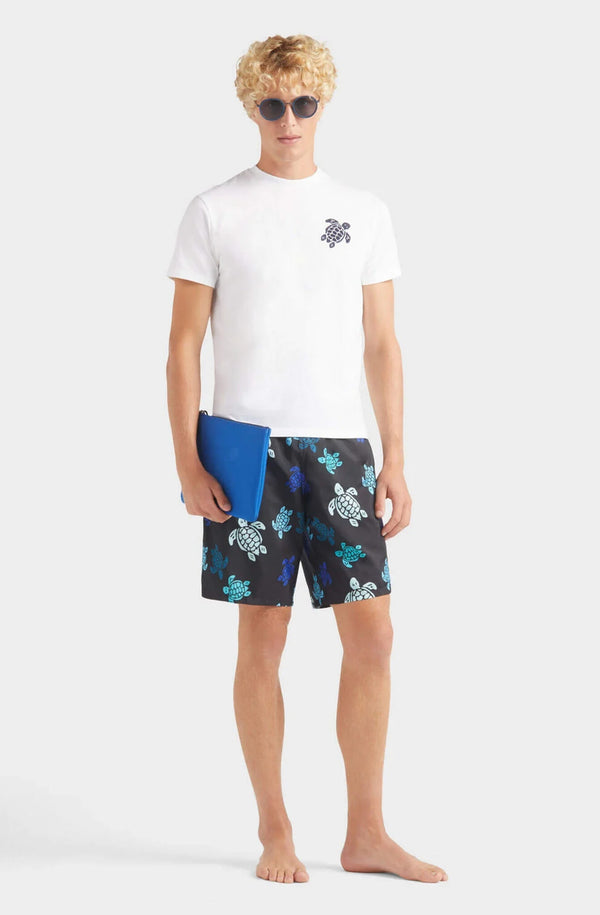 VILEBREQUIN Men Organic Cotton T-Shirt Big Turtle Embroidery