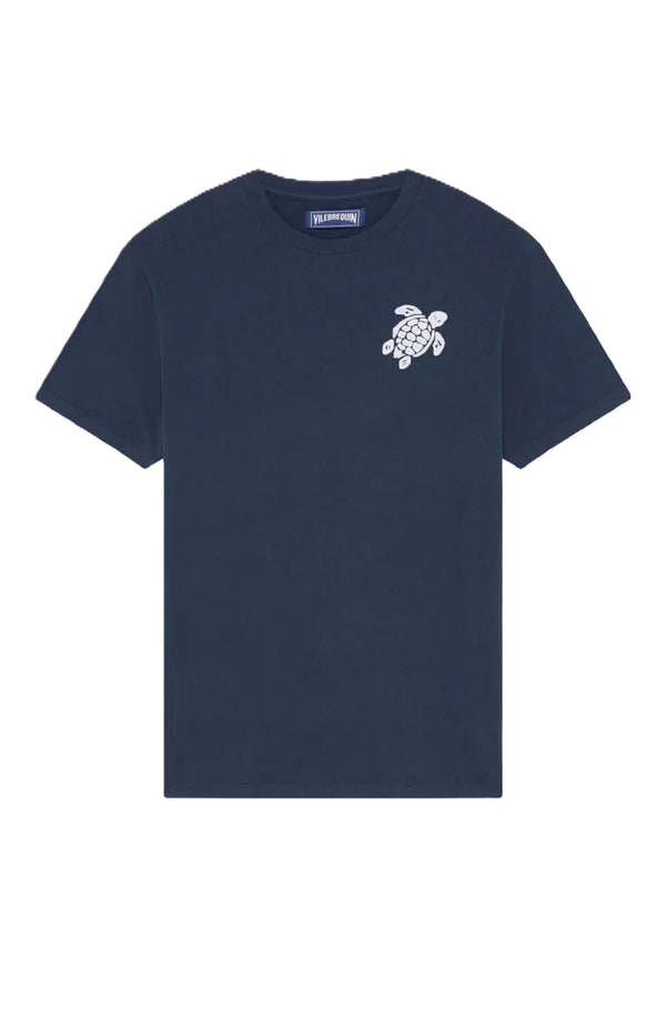 VILEBREQUIN Men Organic Cotton T-Shirt Big Turtle Embroidery