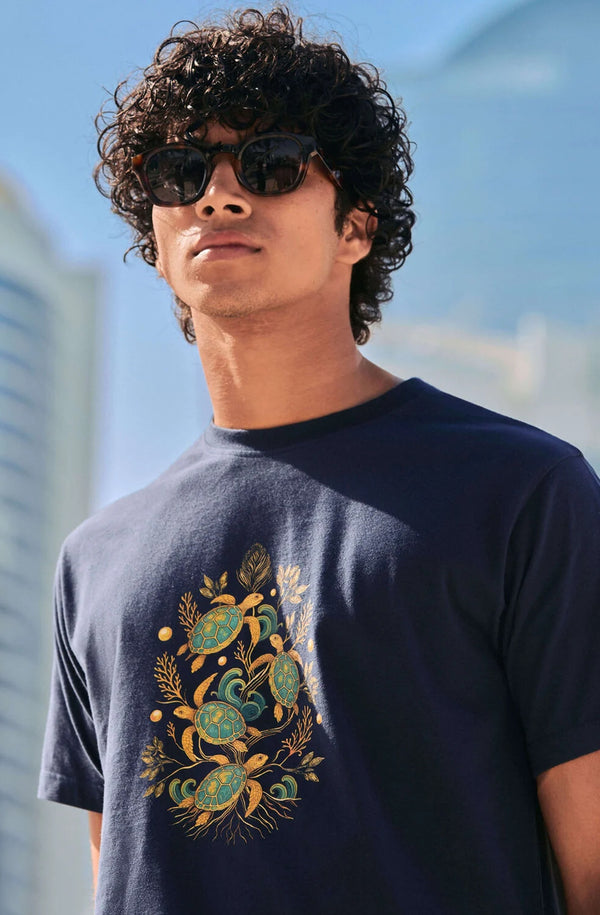 VILEBREQUIN Men Cotton T-shirt Mangrove Turtles - Vilebrequin x Abu Dhabi
