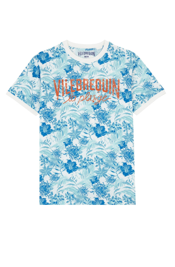 VILEBREQUIN Men Cotton T-Shirt Tahiti Flowers