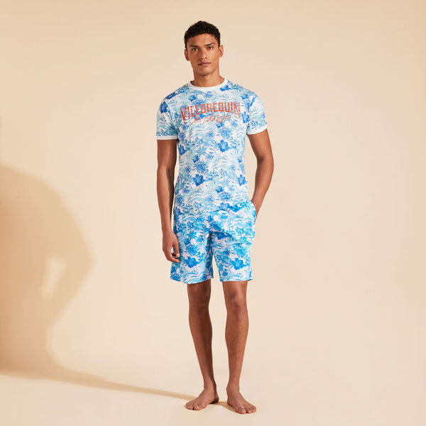 VILEBREQUIN Men Cotton T-Shirt Tahiti Flowers