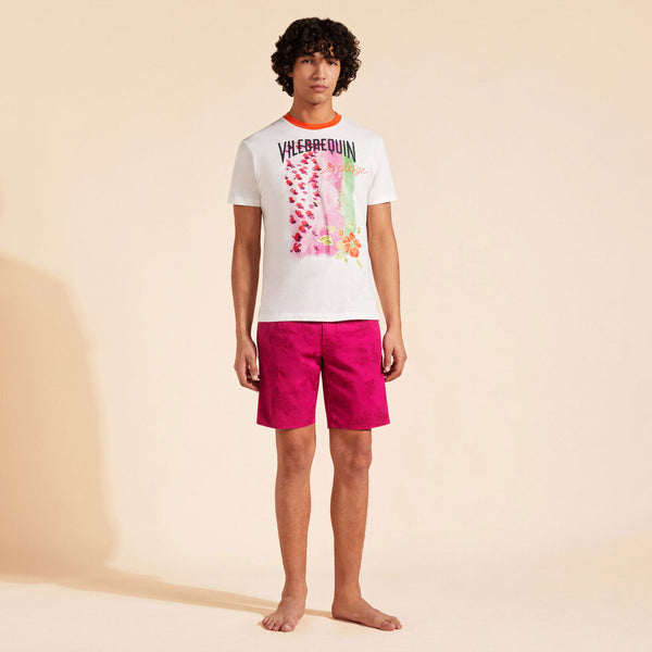 VILEBREQUIN Men Cotton T-Shirt La Plage from the Sky