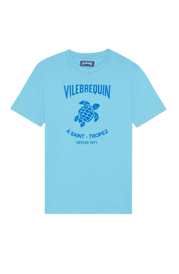 VILEBREQUIN Men Cotton T-Shirt Contrasted Placed Gomy Logo