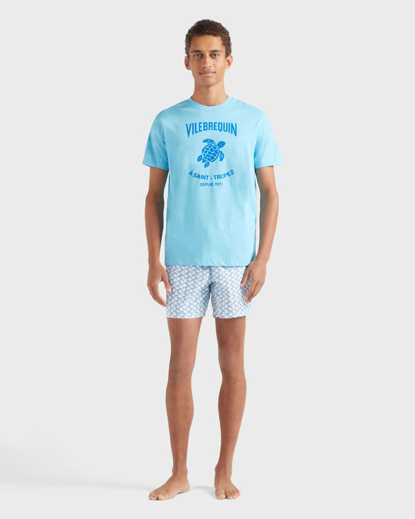 VILEBREQUIN Men Cotton T-Shirt Contrasted Placed Gomy Logo