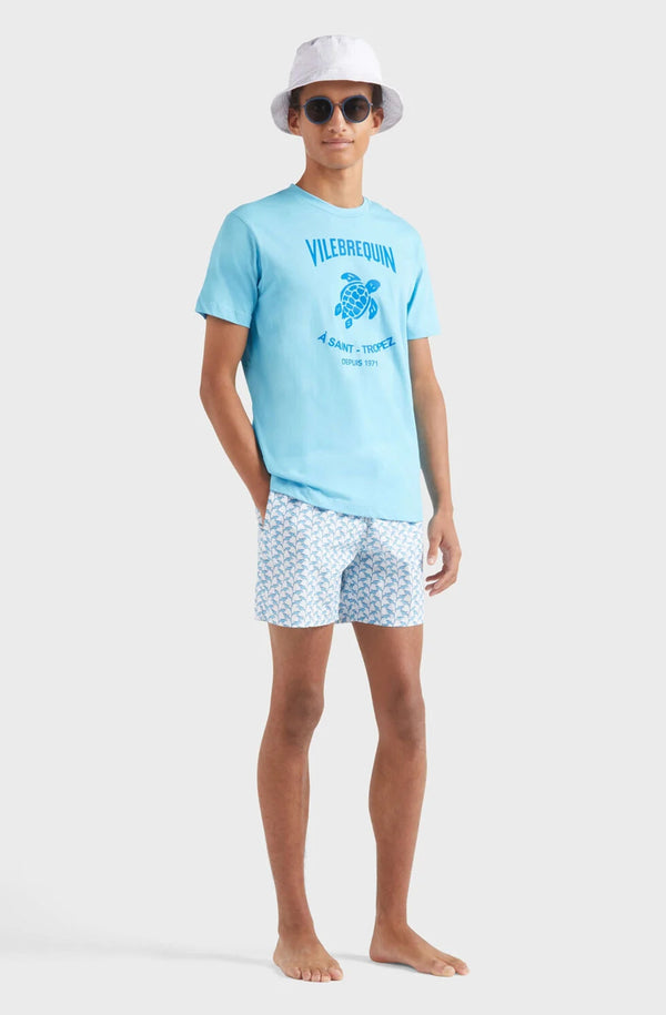 VILEBREQUIN Men Cotton T-Shirt Contrasted Placed Gomy Logo
