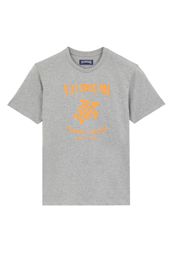 VILEBREQUIN Men Cotton T-Shirt Contrasted Placed Gummy Logo