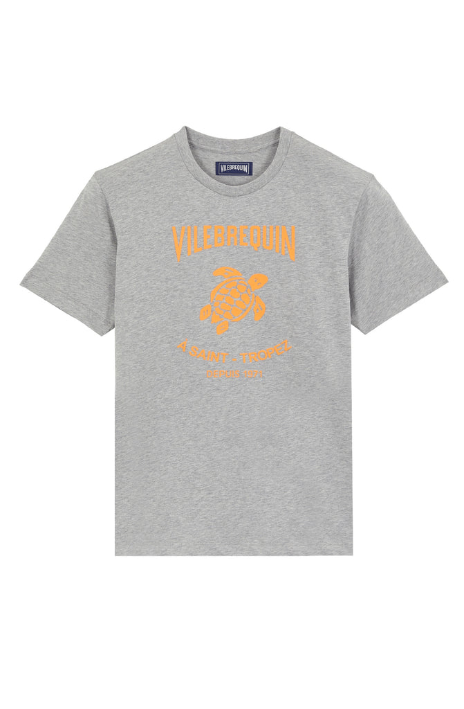 VILEBREQUIN Men Cotton T-Shirt Contrasted Placed Gummy Logo